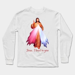 Divine Mercy Image Long Sleeve T-Shirt